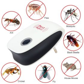 Electronic Ultrasonic Healthy Rechargeble Anti Mosquito Insect Pest Reject Mouse Repellent Repeller Practical Home EUUS Plug (Option: UK-6pcs)
