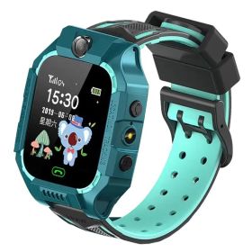 New Kids Smart Watch 2G GSM Card LBS Tracker SOS Camera Children Mobile Phone Voice Chat Smartwatches Math Game Flashlight (Color: Green, size: with gift BOX)