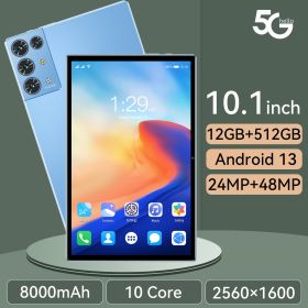 2023 New 5G Tablet PC, S30pro, 10.1 inch, 512GB large flash memory, Android Tablets, Dual Cards,  8000mAh Laptops, wifi GPS (Color: Blue, ROM: 512GB)