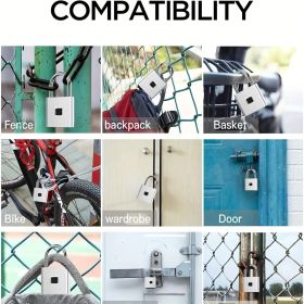 Fingerprint padlock, fingerprint lock, keyless biometric lock, suitable for luggage, backpacks, bicycles, study lockers, locker locks (Color: argent)